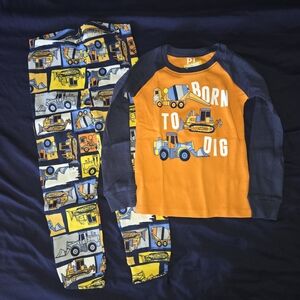 Carter's Orange and Blue Kids Pajama Set